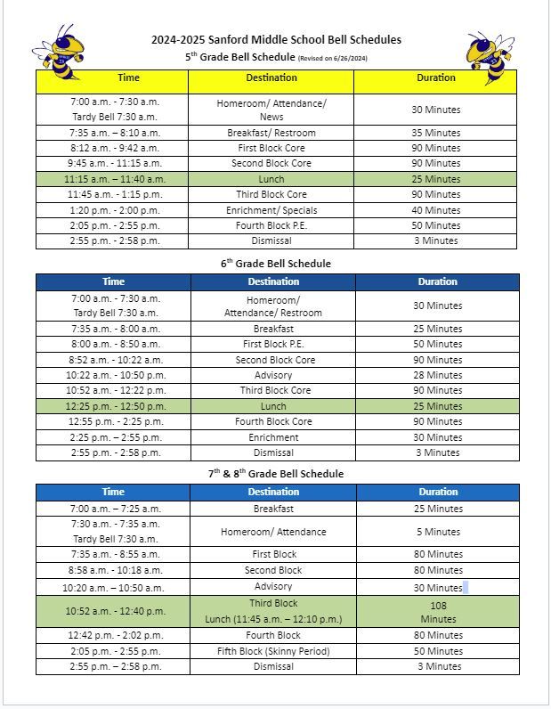 Bell Schedule